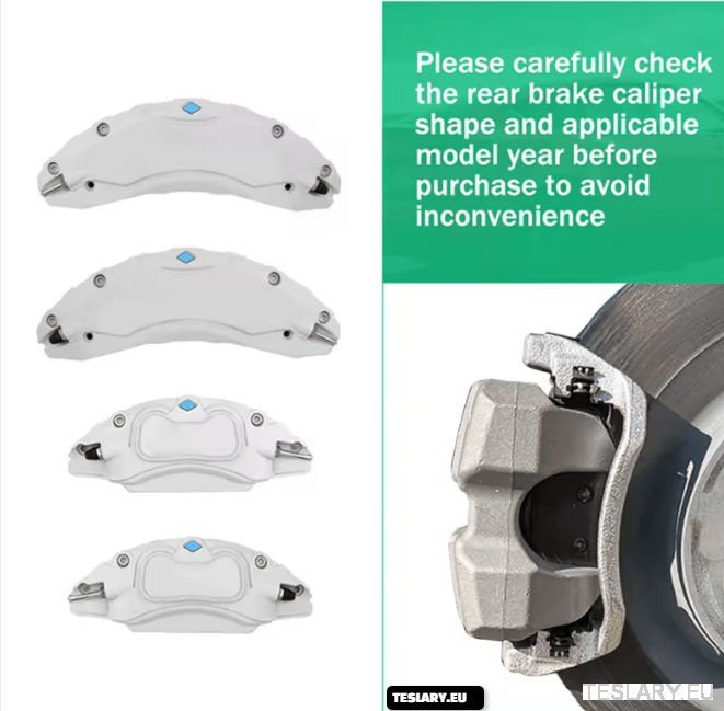 Tesla Model 3 / 3+ / Y Aluminium Brake Caliper Covers ( Set of 4 Pieces ) - TESLARY Tesla Shop Accessories Europe Nederlands Ireland Deutschland Espana Alicante France Italia