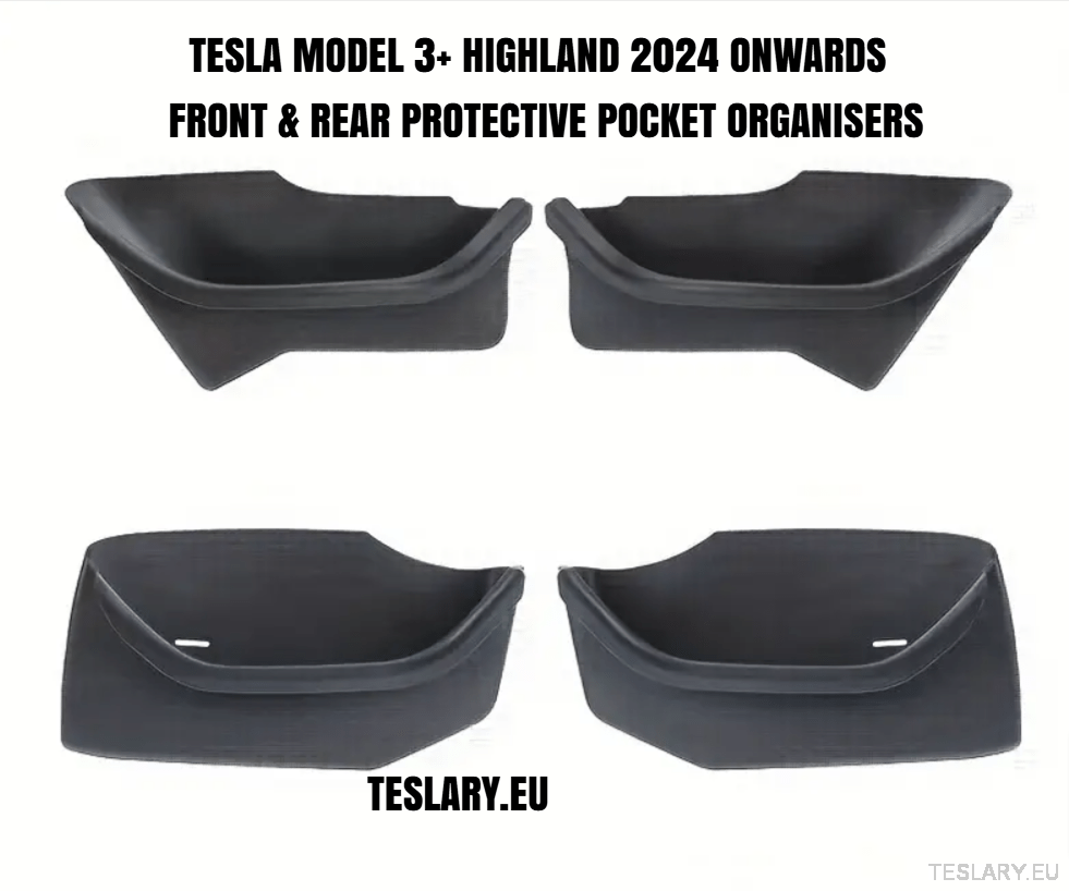 Tesla Model 3+ Highland , Model 3 & Model Y TPE Door Pocket Protectors - TESLARY Tesla Shop Accessories Europe Nederlands Ireland Deutschland Espana Alicante France Italia