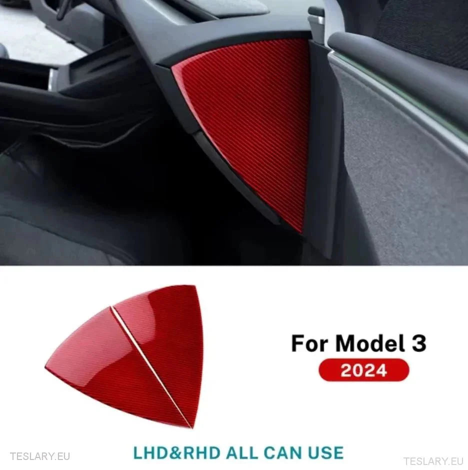 Tesla Model 3 Highland Real Carbon Fiber Dash Side Trim ( 2 Pieces ) - TESLARY Tesla Shop Accessories Europe Nederlands Ireland Deutschland Espana Alicante France Italia
