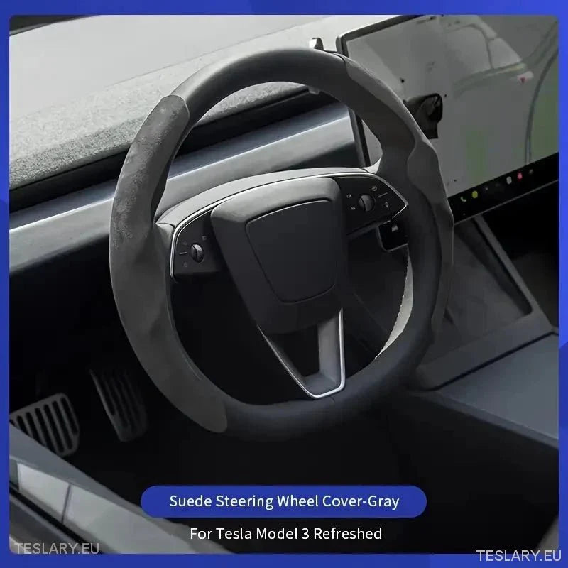 Tesla Model 3 Highland Steering Wheel Cover - Tesla Shop Europe - TESLARY.IE Ireland - France boutique- Deutschland Geschäft- España comercio - Nederland winkel- TESLARY.IE