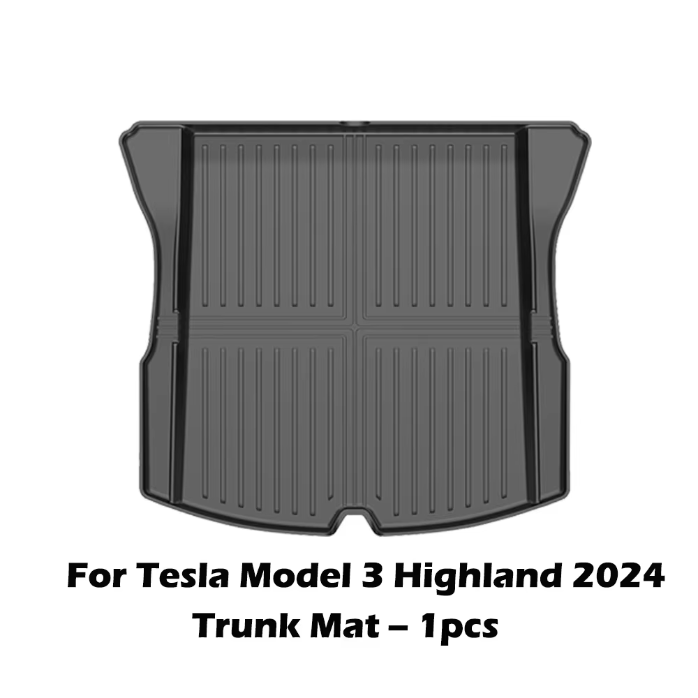Tesla Model 3 Highland TPE Rear Trunk Mat - TESLARY Tesla Shop Accessories Europe Nederlands Ireland Deutschland Espana Alicante France Italia