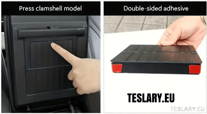 Tesla Model 3 / Y Armrest Hidden Storage - TESLARY Tesla Shop Accessories Europe Nederlands Ireland Deutschland Espana Alicante France Italia