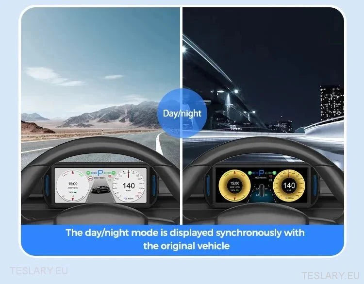 Tesla 3/Y Dash Instrument Panel 6.8" Wide IPS Panel -TESLARY.IE Tesla Shop Europe