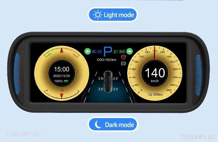 Tesla 3/Y Dash Instrument Panel 6.8" Wide IPS Panel -TESLARY.IE Tesla Shop Europe