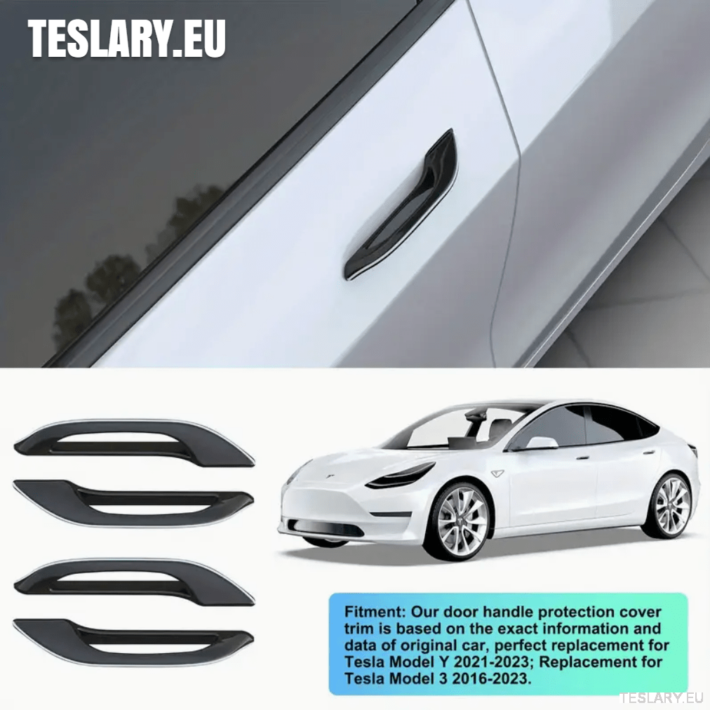 Tesla Model 3 / Y Exterior Door Handles ( 4 PIECES ) - TESLARY Tesla Shop Accessories Europe Nederlands Ireland Deutschland Espana Alicante France Italia