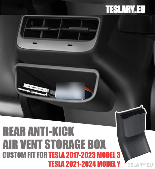 Tesla Model 3 / Y Rear Airvent Storage Solution - TESLARY Tesla Shop Accessories Europe Nederlands Ireland Deutschland Espana Alicante France Italia