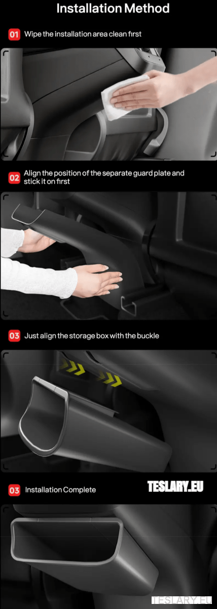 Tesla Model 3 / Y Rear Airvent Storage Solution - TESLARY Tesla Shop Accessories Europe Nederlands Ireland Deutschland Espana Alicante France Italia