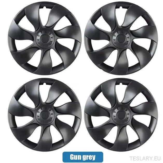 Tesla Model Y 19" Fulll Coverage Ubertine Wheel Covers - Gun Metal Grey - TESLARY Tesla Shop Accessories Europe Nederlands Ireland Deutschland Espana Alicante France Italia