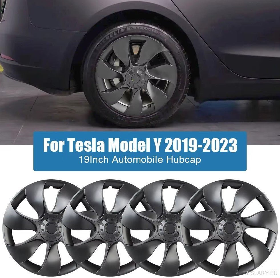 Tesla Model Y 19" Fulll Coverage Ubertine Wheel Covers - Gun Metal Grey - TESLARY Tesla Shop Accessories Europe Nederlands Ireland Deutschland Espana Alicante France Italia