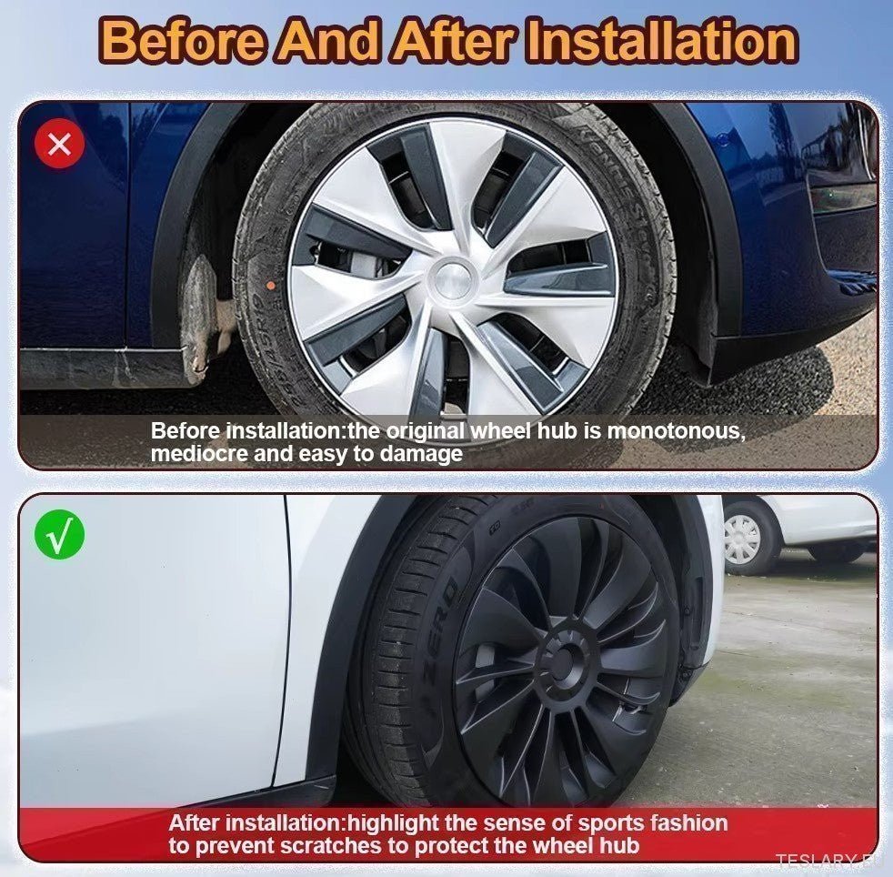 Tesla Model Y 19" Ubertine Style Performance Style Wheel Covers - TESLARY Tesla Shop Accessories Europe Nederlands Ireland Deutschland Espana Alicante France Italia
