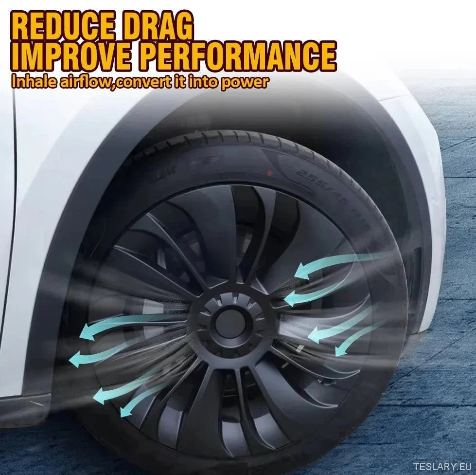 Tesla Model Y 19" Ubertine Style Performance Style Wheel Covers - TESLARY Tesla Shop Accessories Europe Nederlands Ireland Deutschland Espana Alicante France Italia