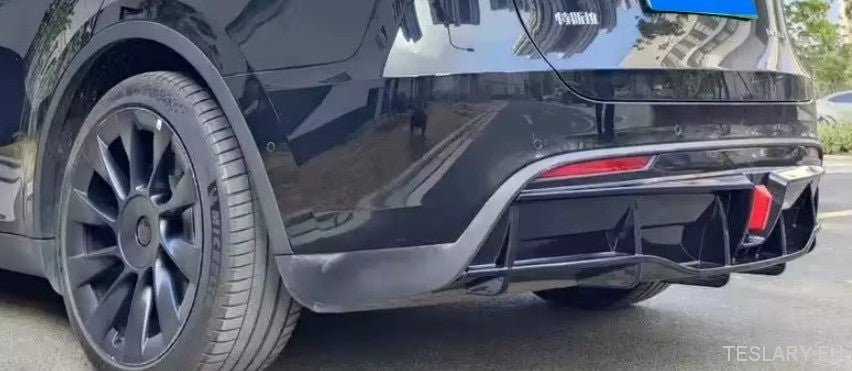 TESLA MODEL Y REAR BUMPER DIFFUSER ABS CUSTOM FIT - TESLARY Tesla Shop Accessories Europe Nederlands Ireland Deutschland Espana Alicante France Italia