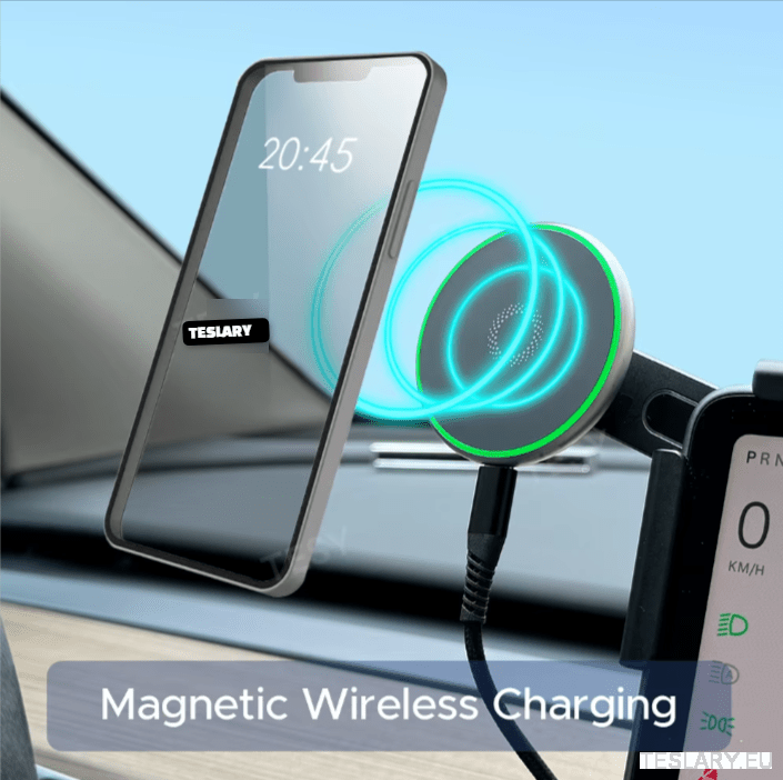 Tesla Screen Mount Phone Holder 15W Magnetic Magsafe Wireless Charger Tesla Model 3 / Model 3+ Highland / Model Y / Model Y+ Juniper - TESLARY Tesla Shop Accessories Europe Nederlands Ireland Deutschland Espana Alicante France Italia