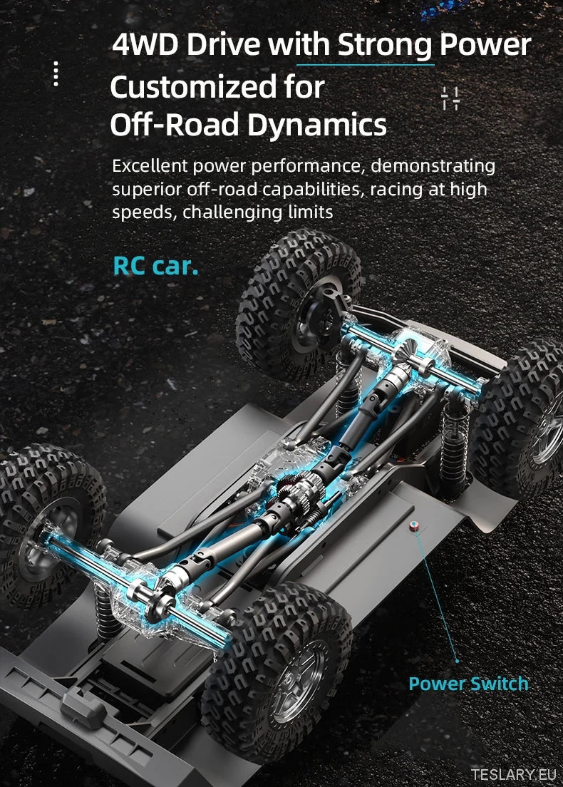 Tesla Style Cybertruck Remote Control - 1:18 Scale Off - Road Adventure - TESLARY Tesla Shop Accessories Europe Nederlands Ireland Deutschland Espana Alicante France Italia