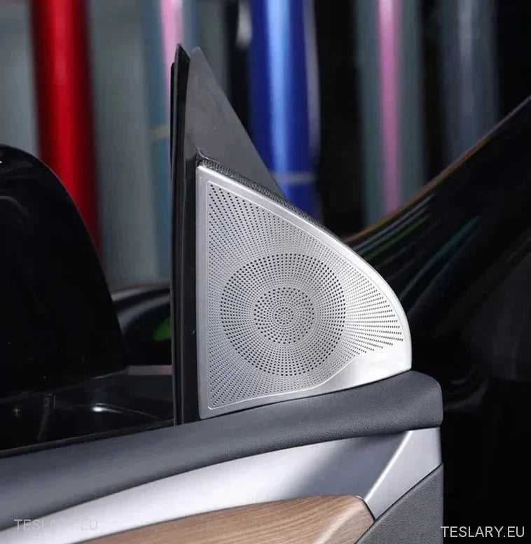 Tesla Y Interior Front Sepaker Cover Silver ( PAIR ) - Tesla Shop Europe - TESLARY.IE Ireland - France boutique- Deutschland Geschäft- España comercio - Nederland winkel- TESLARY.IE