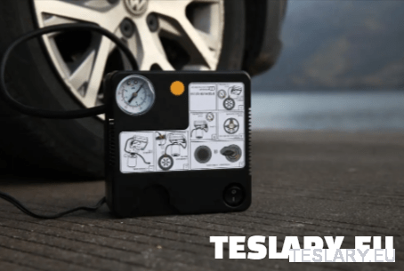 Tyre Puncture Repair Kit with Compressor and Storage Bag - TESLARY Tesla Shop Accessories Europe Nederlands Ireland Deutschland Espana Alicante France Italia