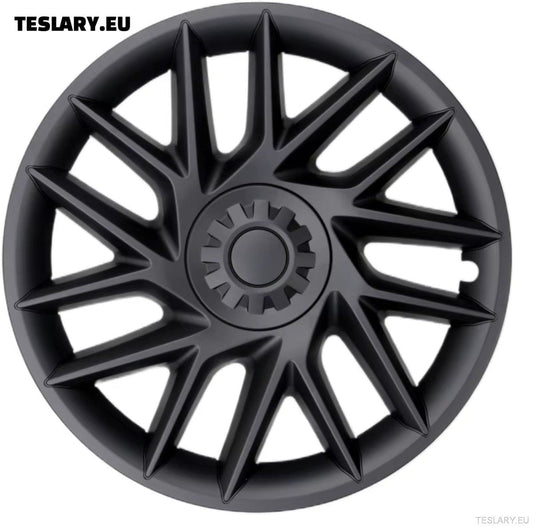 18" Tesla Model 3+ Highland Full Rim Induction Style Matte Black Wheel Covers - TESLARY Tesla Shop Accessories Europe Nederlands Ireland Deutschland Espana Alicante France Italia