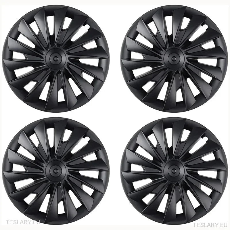 18" Tesla Model 3 Highland Performance Induction Style Wheel Covers - Matte Black - TESLARY Tesla Shop Accessories Europe Nederlands Ireland Deutschland Espana Alicante France Italia