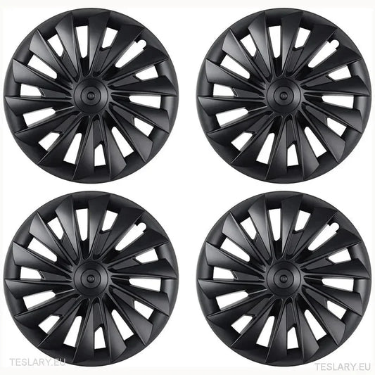 18" Tesla Model 3 Highland Performance Induction Style Wheel Covers - Matte Black - TESLARY Tesla Shop Accessories Europe Nederlands Ireland Deutschland Espana Alicante France Italia