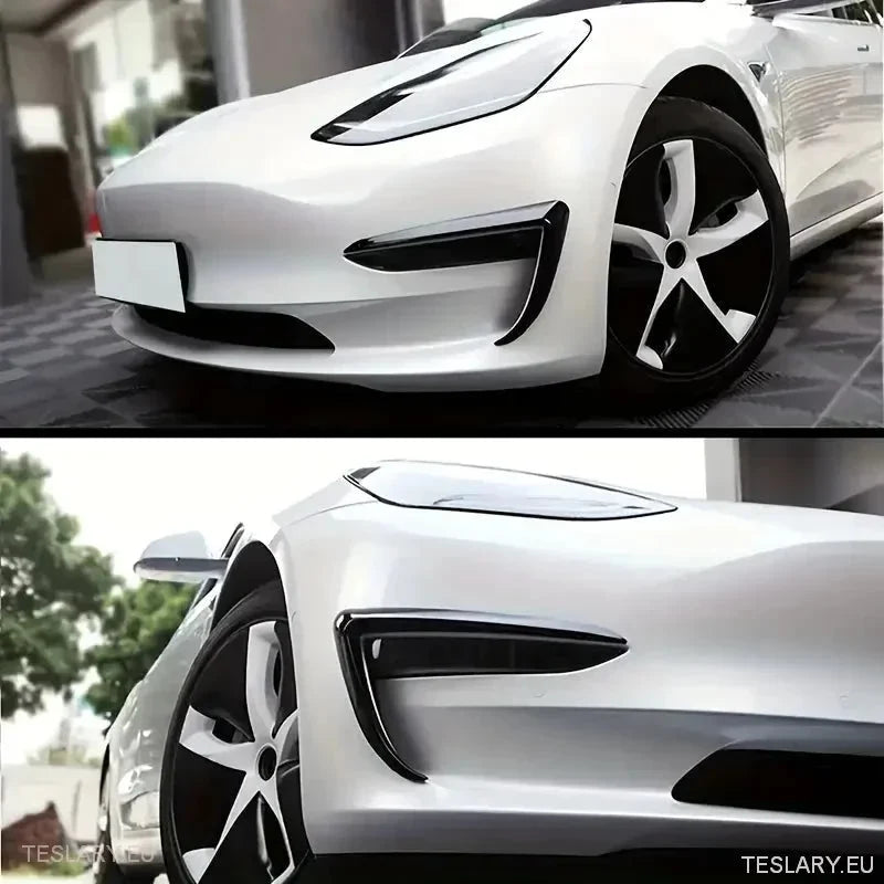 Tesla 3 Log Lights Wind Splitter - Gloss Black