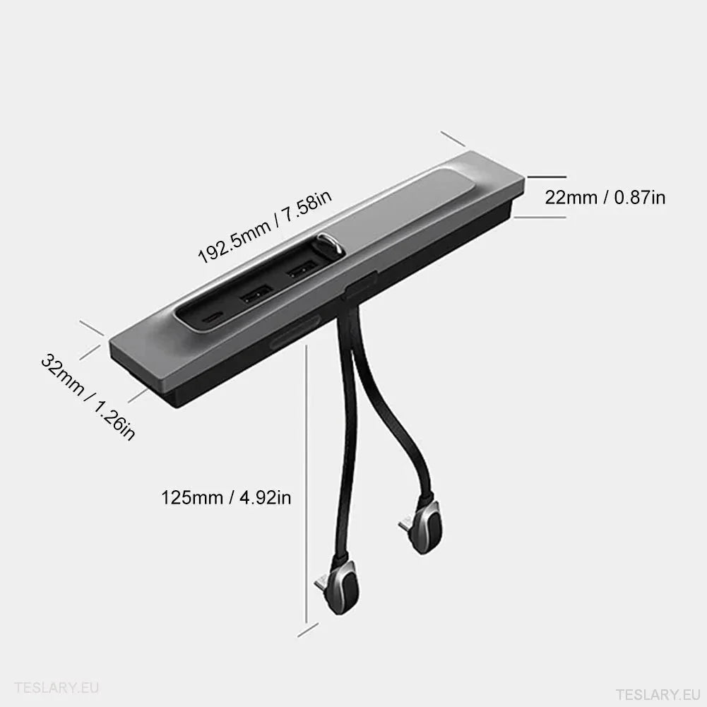 3 in 1 USB Premium Expansion Hub for Tesla 3/Y - TESLARY Tesla Shop Accessories Europe Nederlands Ireland Deutschland Espana Alicante France Italia