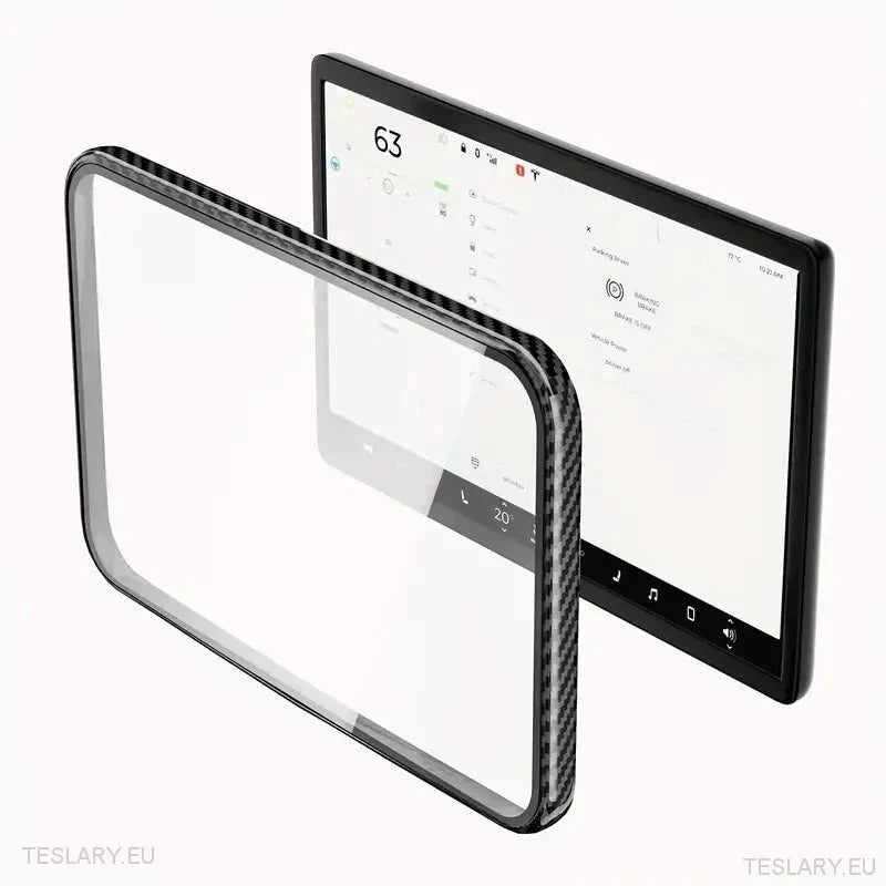 Tesla Model 3 / Y Tempered Glass Screen Protector with Carbon Fibre Edge