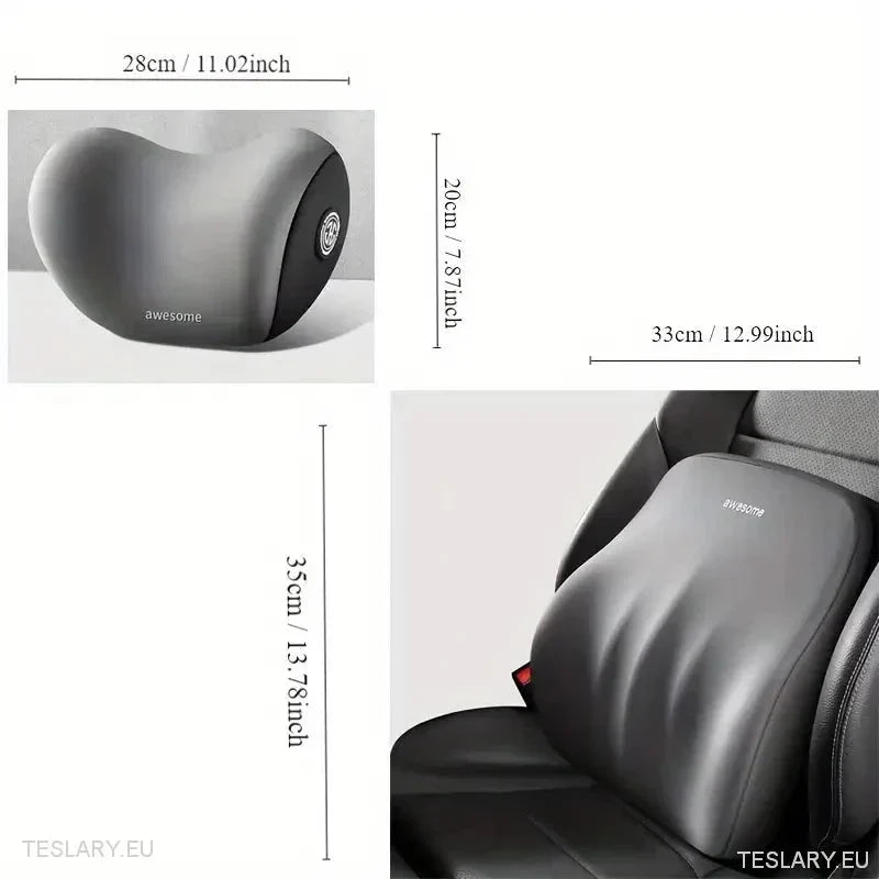 Memory Foam Neck Pillow & Back Support Cushion for All Tesla Models