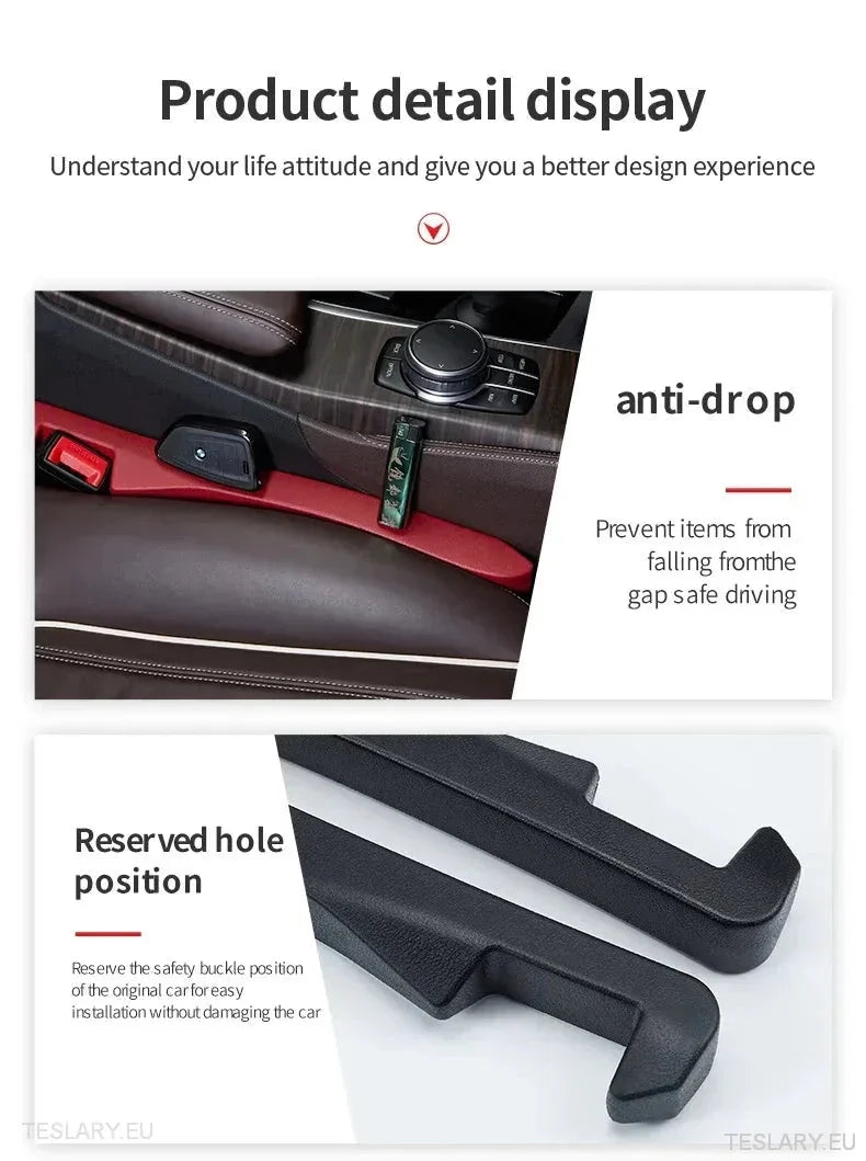Seat Gap Filler for Tesla Model 3 , Y & S with Logo