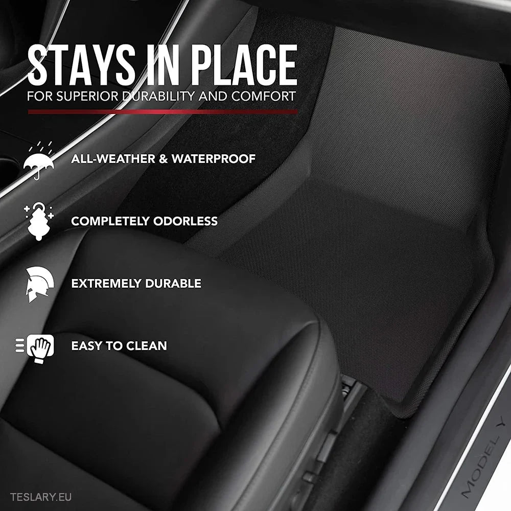 3D All Weather Floor Mats RHD for Tesla 3/Highland/Y -TESLARY.IE Tesla Shop Europe