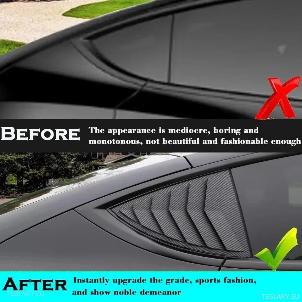 Tesla Sports Style Rear Side Windows Splitter/Spoiler ( 2 Pieces ) - Tesla Shop Europe - TESLARY.IE Ireland - France boutique- Deutschland Geschäft- España comercio - Nederland winkel- TESLARY.IE
