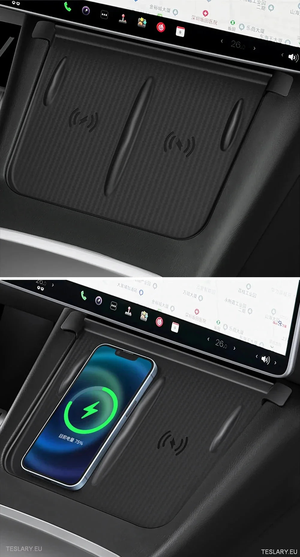 Tesla 3 / Y & Highland  Silicone Antislip Cover for Wireless Charge Pad