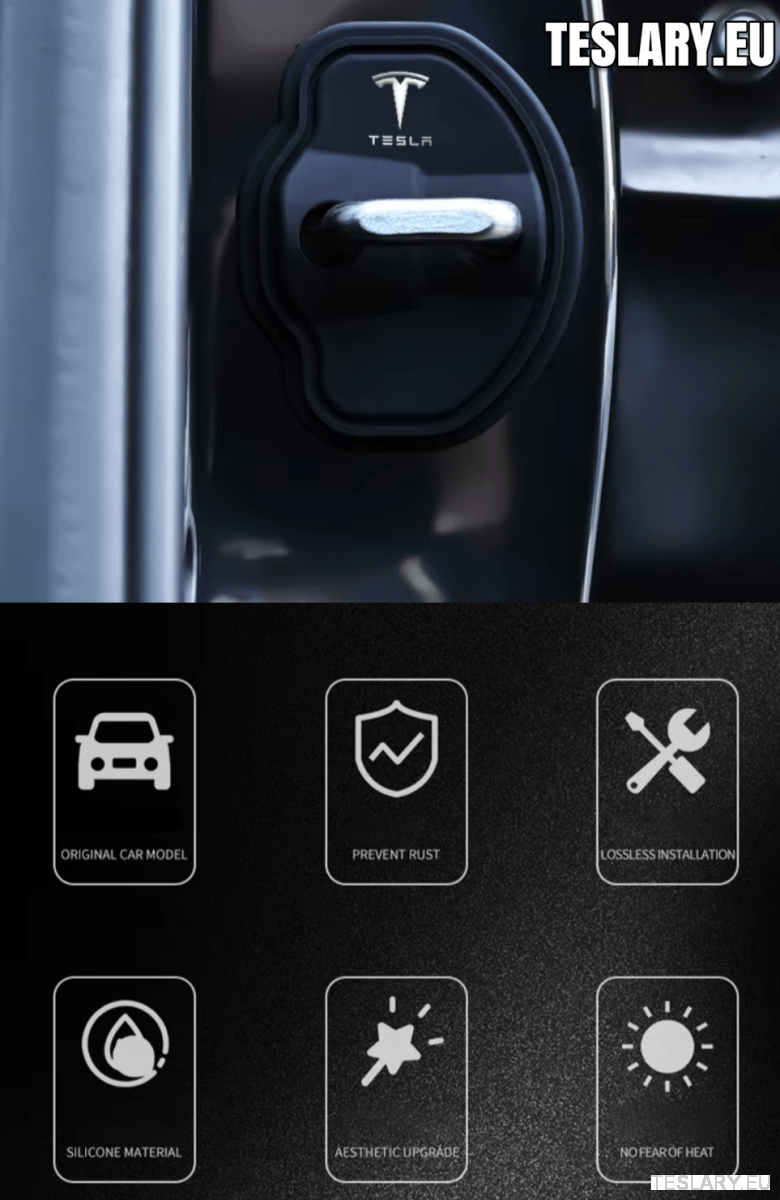 Tesla Model 3 / 3+ Highland & Y Silicone Door Lock Protector with Logo