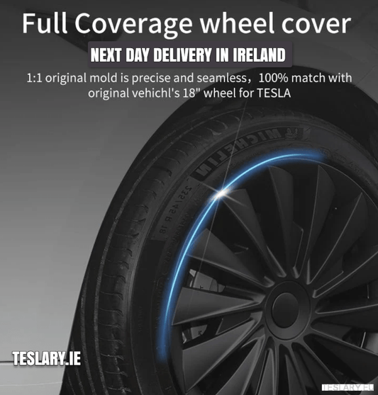 Tesla Model 3+ Highland 18"  Blade Style Wheel Covers - Matte Black