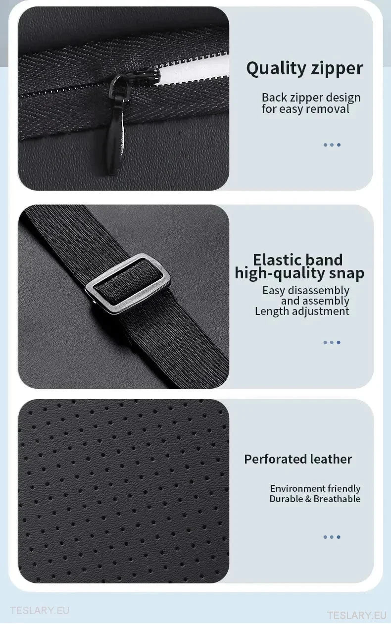 Extra Large PU Leather Headrest Pillow Suitable for Tesla Model 3 / Y