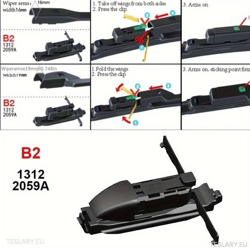 All Weather Windscreen Wiper Blades for Tesla Models 3 & Y - TESLARY Tesla Shop Accessories Europe Nederlands Ireland Deutschland Espana Alicante France Italia