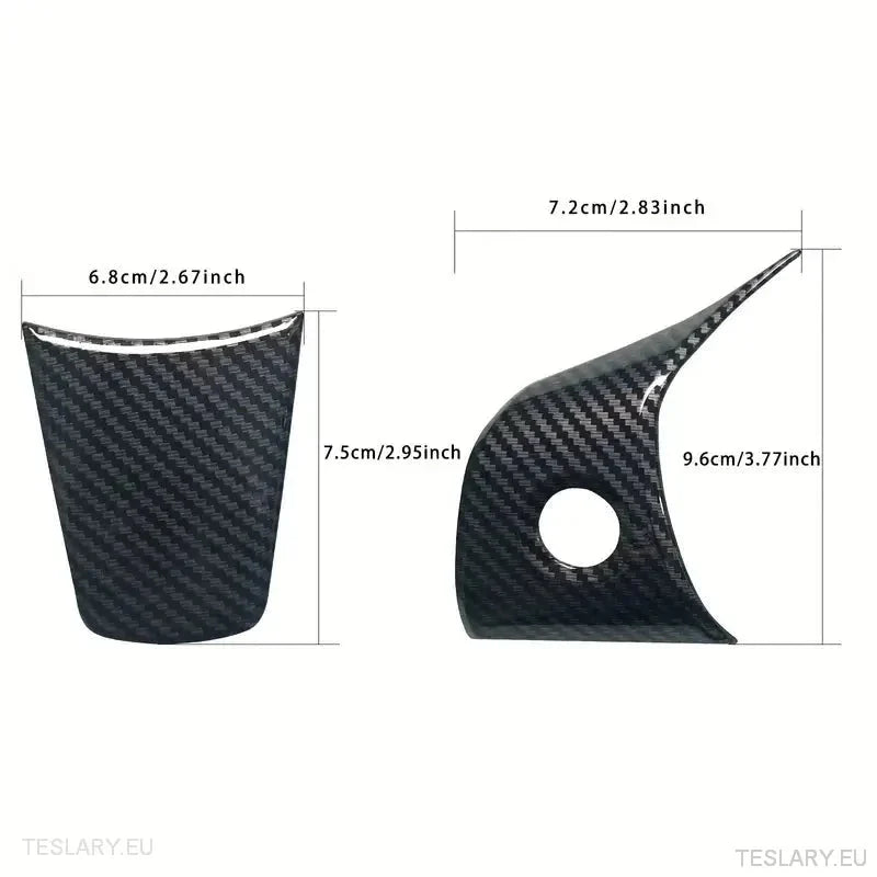 Tesla 3/Y Steering Wheel Upgrade Cover in Black Carbon or White
