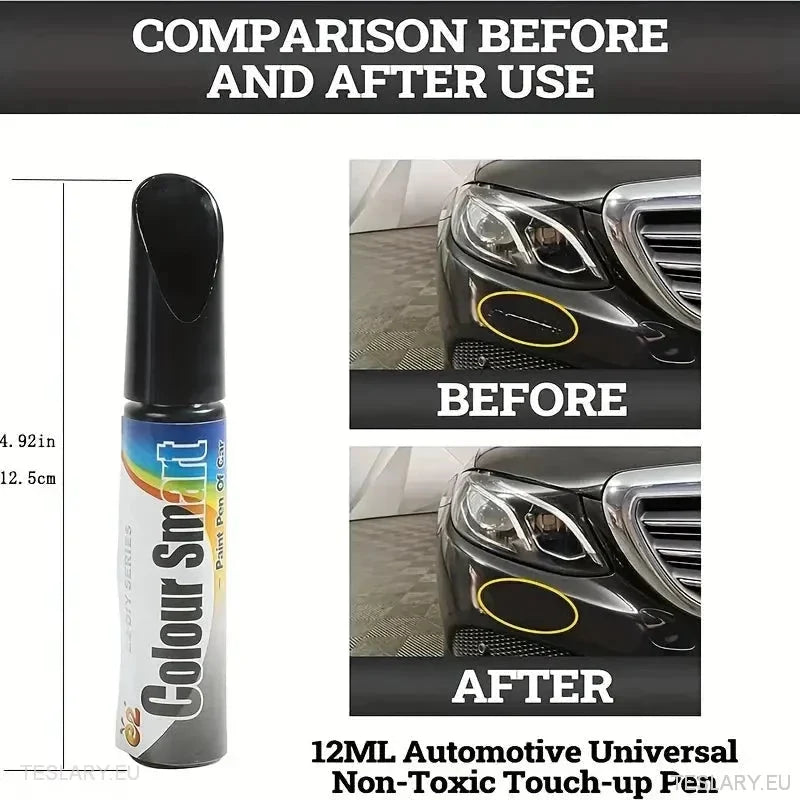 Universal Car Touch Up Paint Pens 12ml in White , Black , Silver & Grey