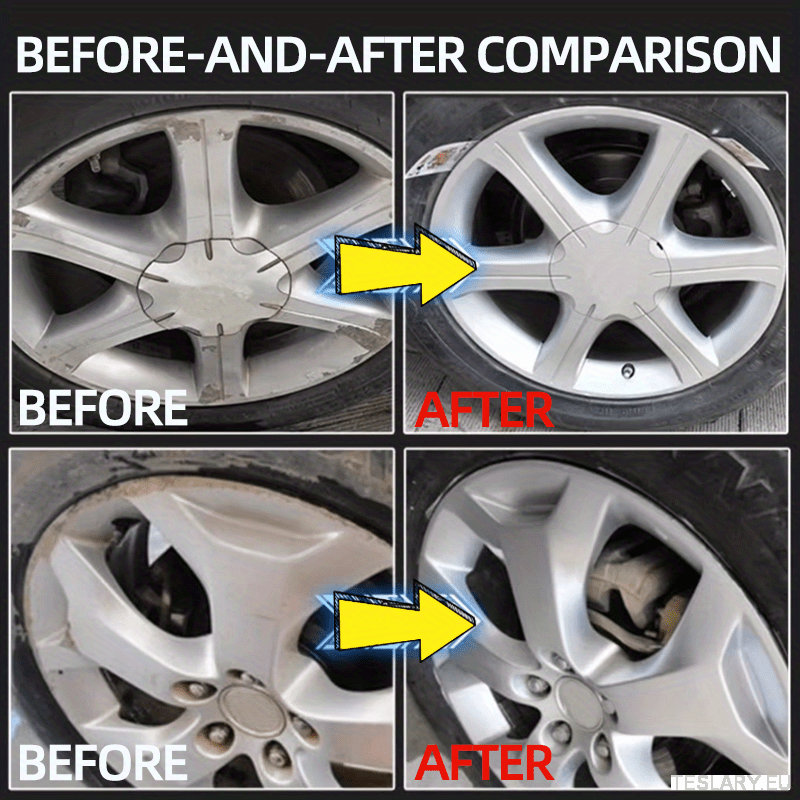 Car wheel hub scratches repair kit, Wheel hub retreading and polishing paste, Automobile wheel hub scratches, rust, fading repair agent, Premium care wax for wheel hub - TESLARY Tesla Shop Accessories Europe Nederlands Ireland Deutschland Espana Alicante 