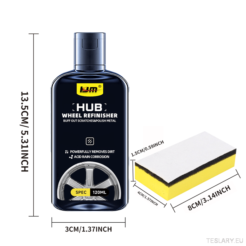 Car wheel hub scratches repair kit, Wheel hub retreading and polishing paste, Automobile wheel hub scratches, rust, fading repair agent, Premium care wax for wheel hub - TESLARY Tesla Shop Accessories Europe Nederlands Ireland Deutschland Espana Alicante 