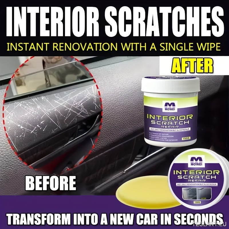 Car Interior Renewal Cream - Scratch Remover & Plastic Repair for Dashboards, Trim & Bumpers