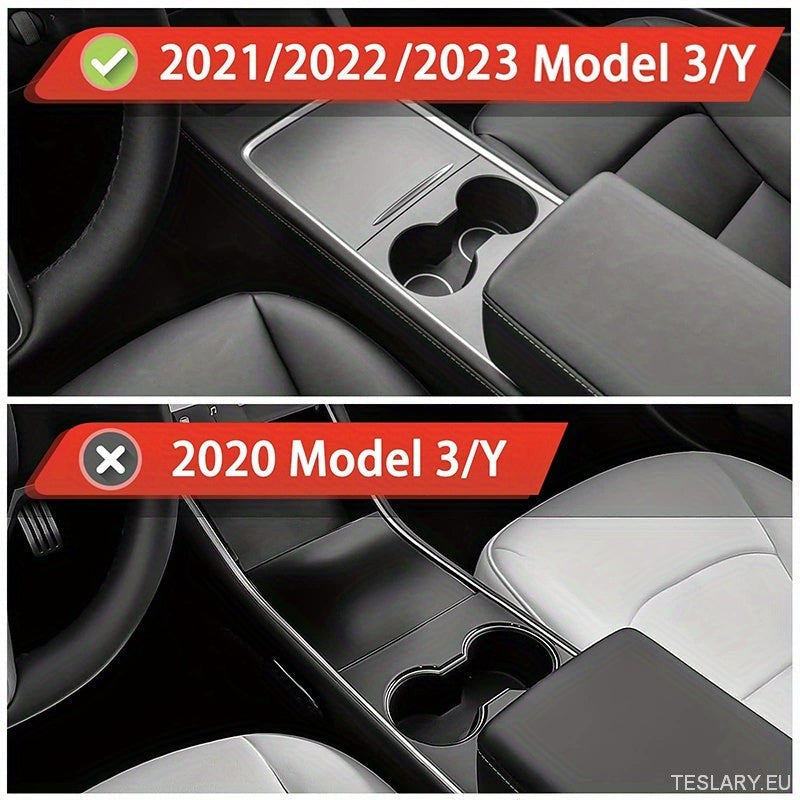 3PCS Center Console Organizer Tray Fit For Tesla Model 3 / Y  Armrest Hidden Cubby Drawer Storage Box Interior Accessories