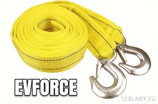 Heavy Duty 5 Ton Nylon Tow Strap - Universal - TESLARY Tesla Shop Accessories Europe Nederlands Ireland Deutschland Espana Alicante France Italia