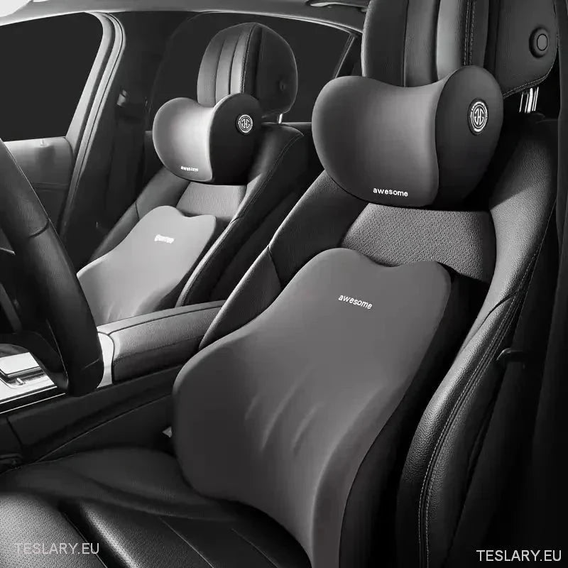 Memory Foam Neck Pillow & Back Support Cushion for All Tesla Models - TESLARY Tesla Shop Accessories Europe Nederlands Ireland Deutschland Espana Alicante France Italia
