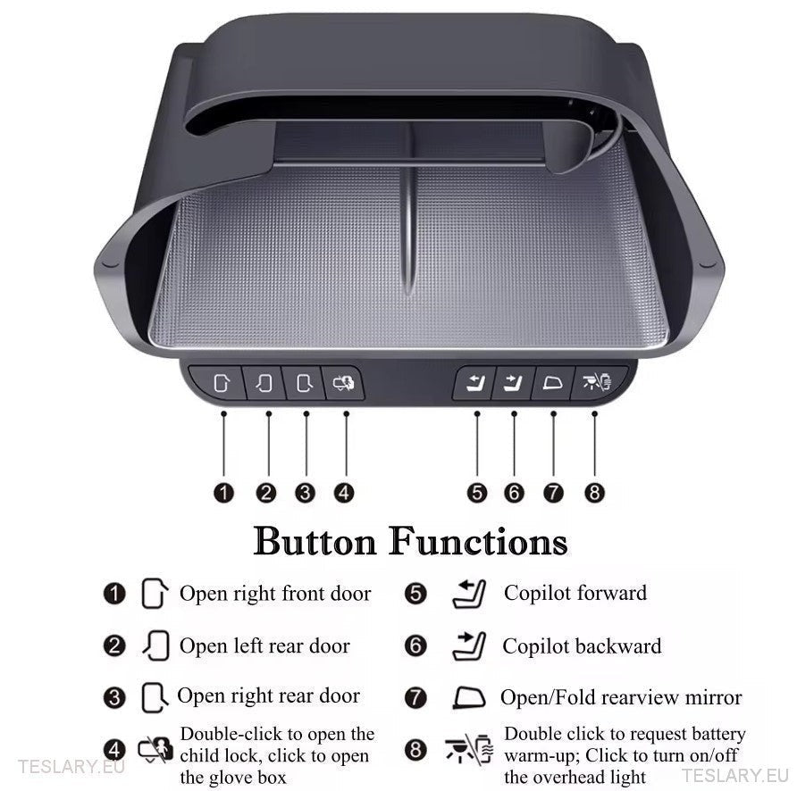 Multi Function Physical Buttons & Storage for Tesla Model 3 / Y - TESLARY Tesla Shop Accessories Europe Nederlands Ireland Deutschland Espana Alicante France Italia