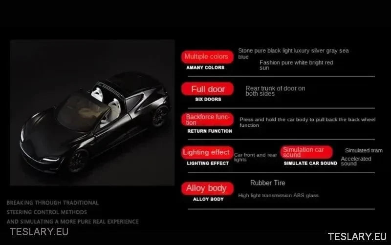 New Tesla Roadster Model Car 1:24 Unofficial Version