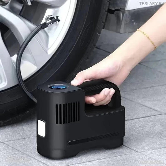Portable 12 Volt Compressor with Digital Readout - TESLARY Tesla Shop Accessories Europe Nederlands Ireland Deutschland Espana Alicante France Italia