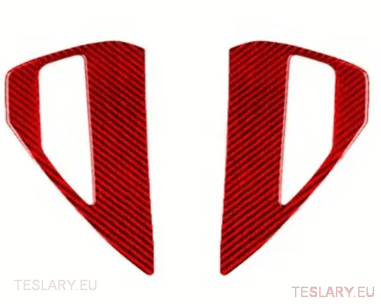 Real Carbon Fiber Charging Port Cover for Tesla 3 / Y in Red or Black - TESLARY Tesla Shop Accessories Europe Nederlands Ireland Deutschland Espana Alicante France Italia