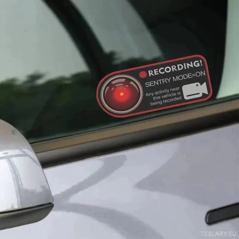 Sentry Mode Protection and Warning Stickers - TESLARY Tesla Shop Accessories Europe Nederlands Ireland Deutschland Espana Alicante France Italia