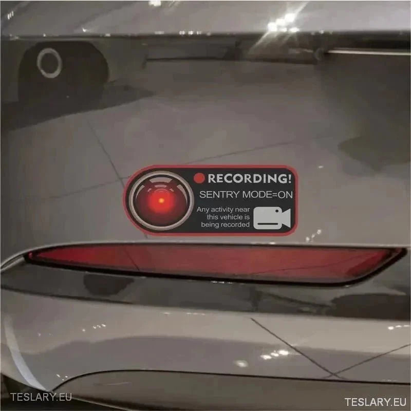 Sentry Mode Protection and Warning Stickers - TESLARY Tesla Shop Accessories Europe Nederlands Ireland Deutschland Espana Alicante France Italia