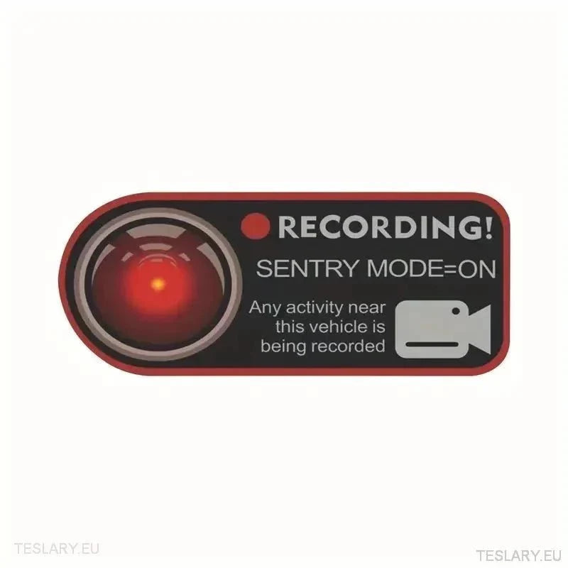 Sentry Mode Protection and Warning Stickers - TESLARY Tesla Shop Accessories Europe Nederlands Ireland Deutschland Espana Alicante France Italia